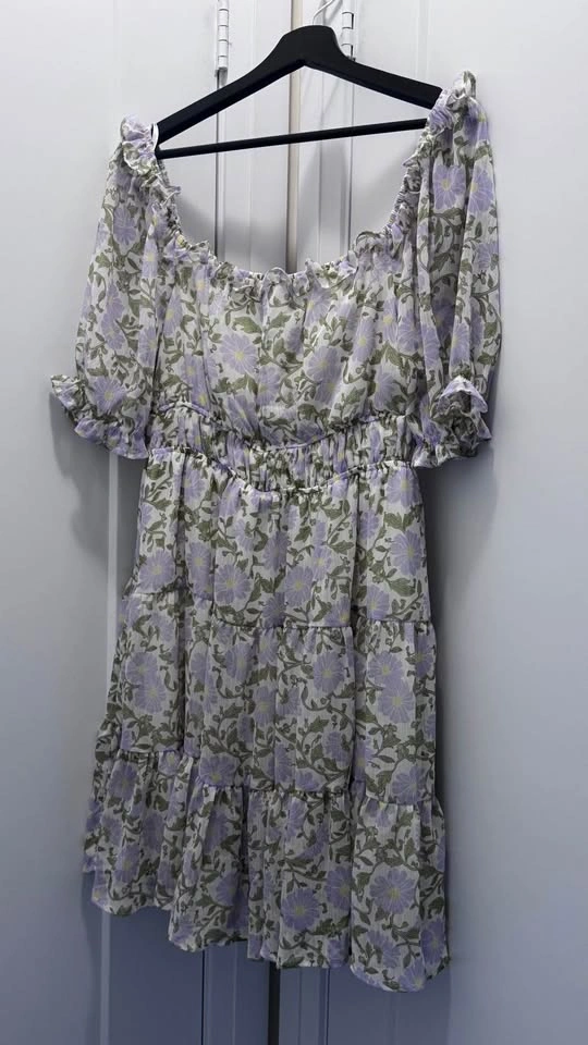 Lavendar Floral Dress - Size Large - photo 3