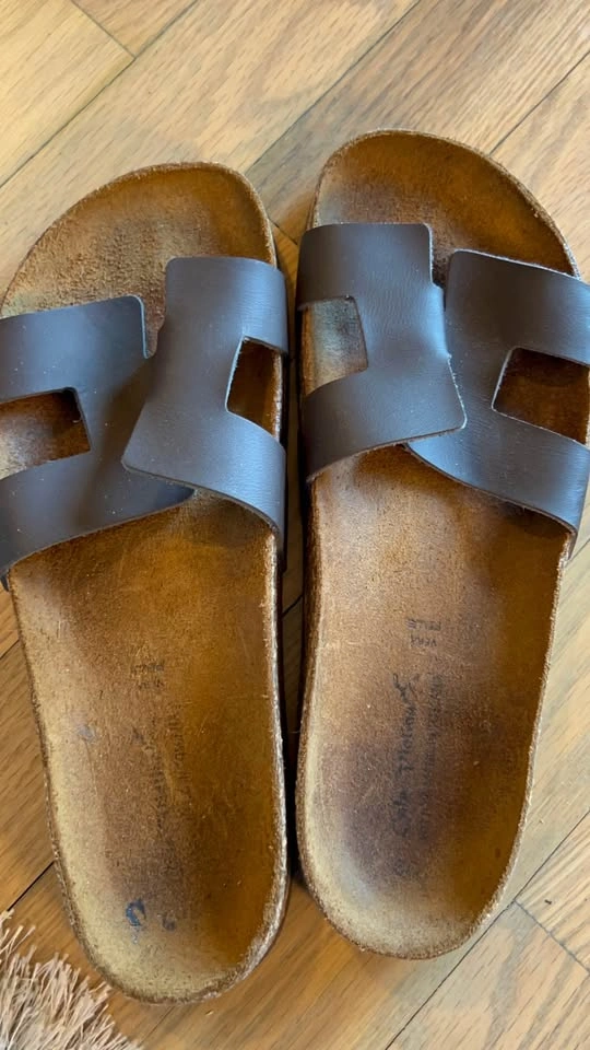 Cole Haan Brown Leather H-Strap Cork Sandals - photo 3