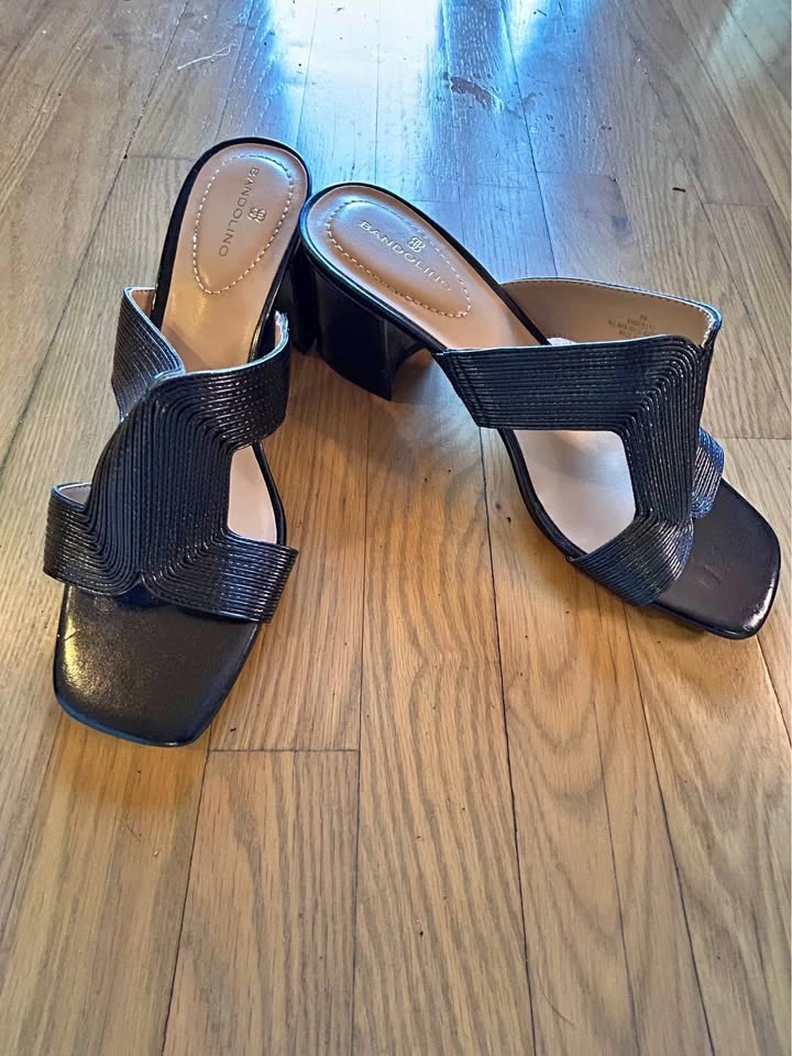 Bandolino Black Block Heel Sandals Size 9M