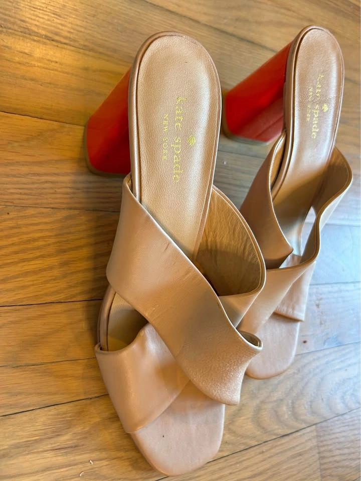 Kate Spade Leather Block Heel Sandals