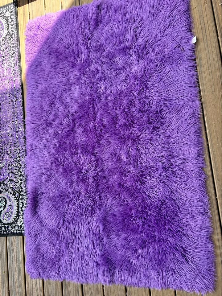 Purple Shag Faux Fur Rug 48"x72"
