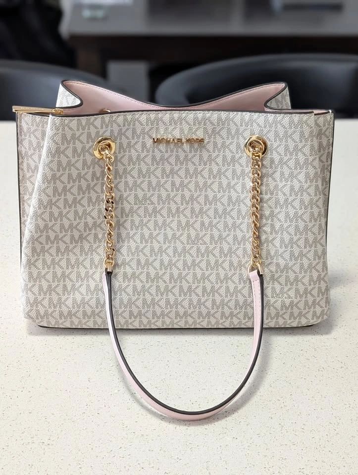 Michael Kors Teagan LG Long Drop Satchel - Powder Blush (New w/