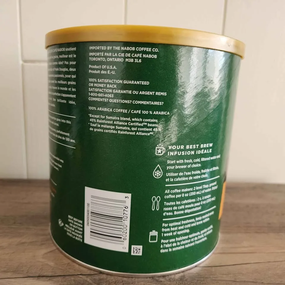 New Sealed Nabob 1896 Tradition Coffee 930g Medium Roast image indicator(5)