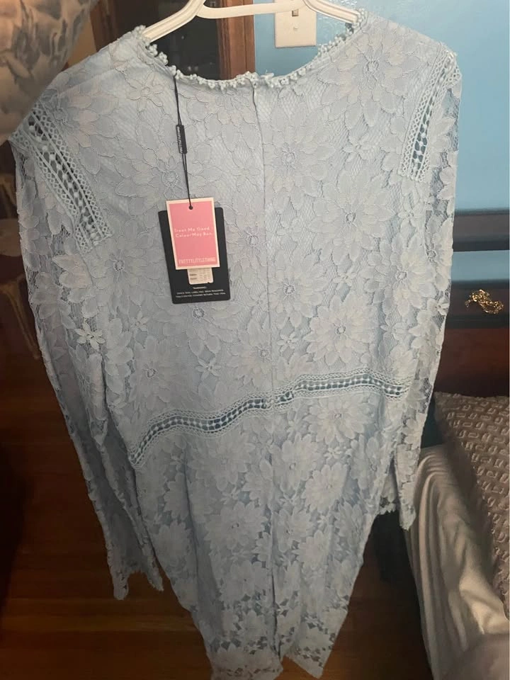 PLT Dusty Blue Lace Dress - photo 2