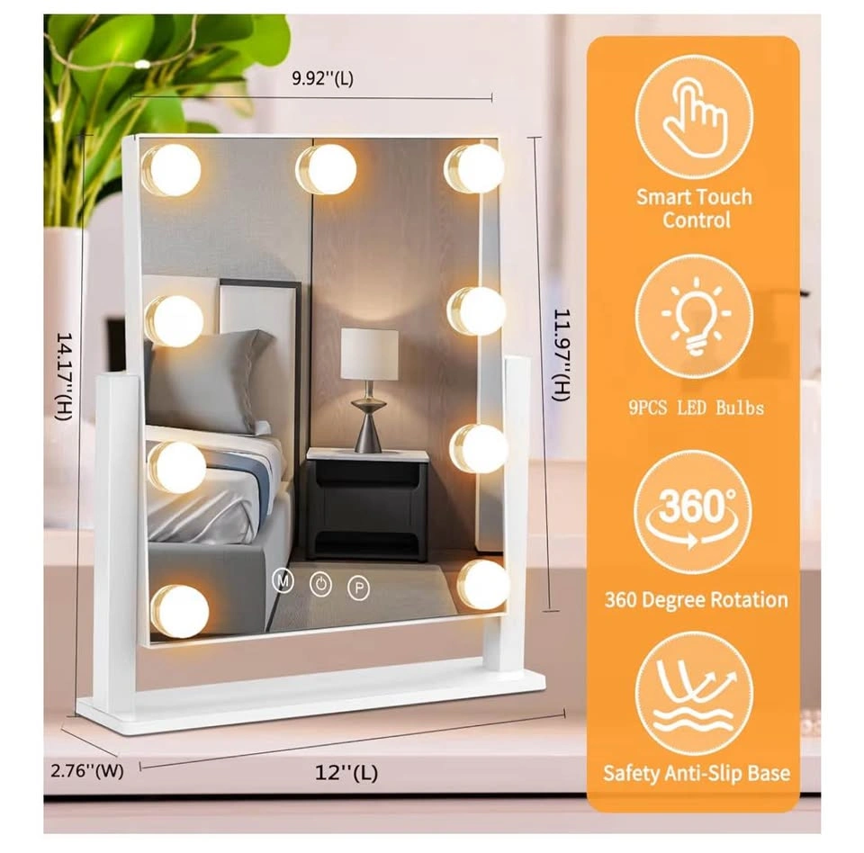 Vanity Mirror with Lights, 3 Color Modes - photo 4