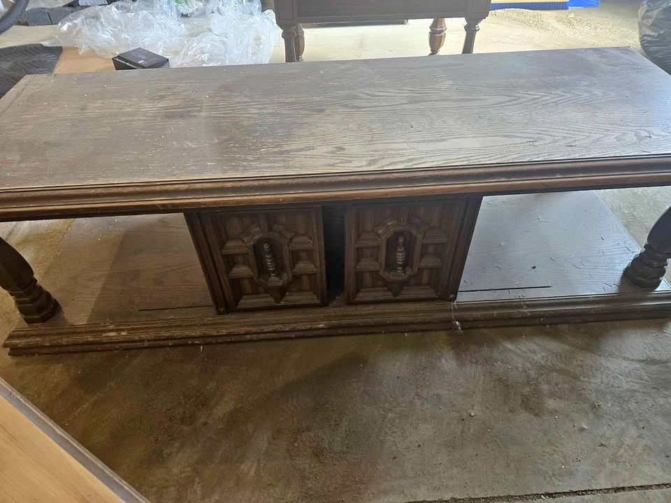 Solid wood coffee table and side tables
