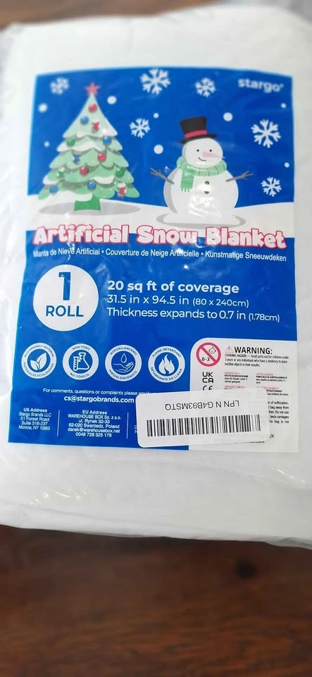 Artificial Snow Blanket 20 sq ft New - photo 3