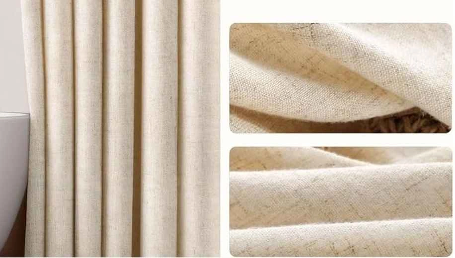 Linen Shower Curtain Cream/Natural Brand New - photo 2
