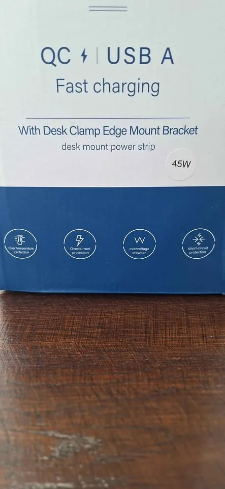Desk Clamp Power Strip USB C A Fast Charging 45W Never Used - photo 3