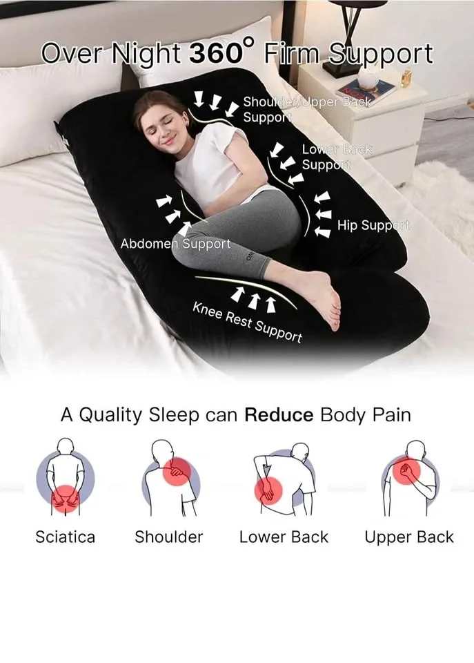 ALLORAA Full Body Pregnancy Pillow 360 Support Never Opened