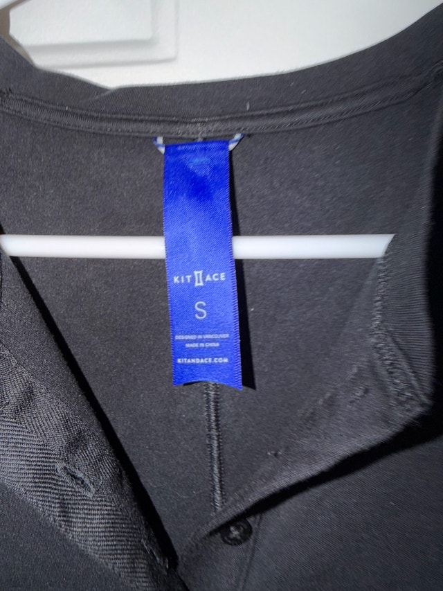 Kit and Ace Black Long Sleeve Henley Shirt - Size Small - photo 3