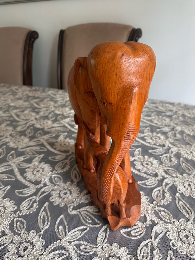 Wooden Elephant Carving - photo 2