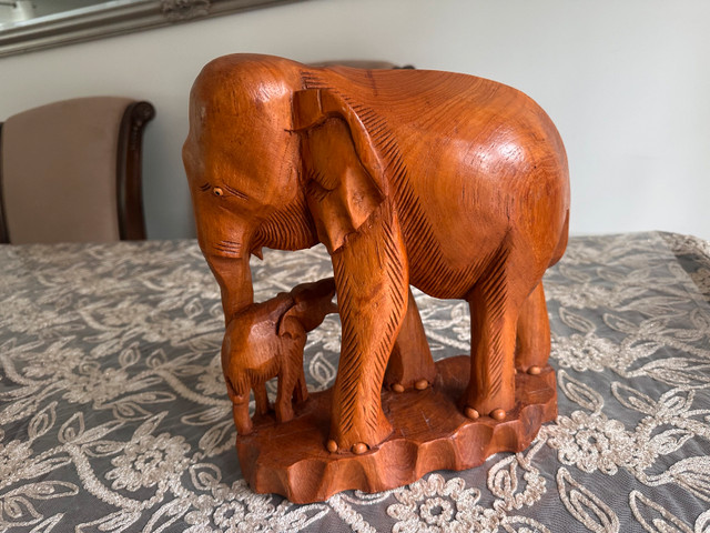 Wooden Elephant Carving - photo 4