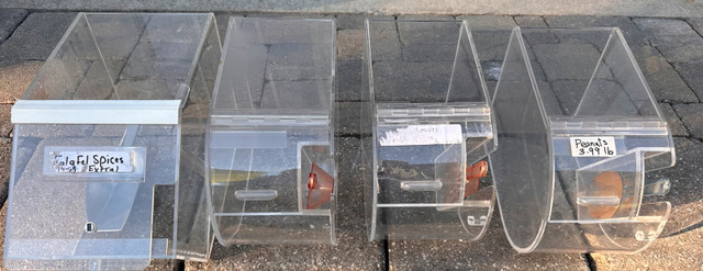 Acrylic Food Dispensers - Falafel Spices, Leaves, Peanuts