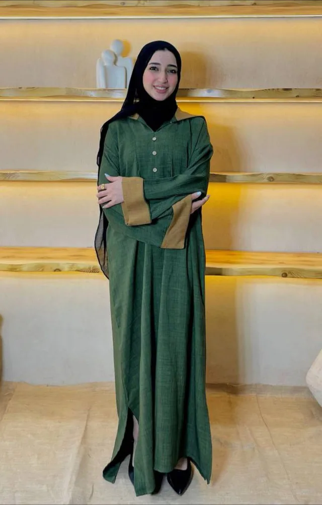 Abaya Women’s Dress فستان كتان صيفي thumbnail