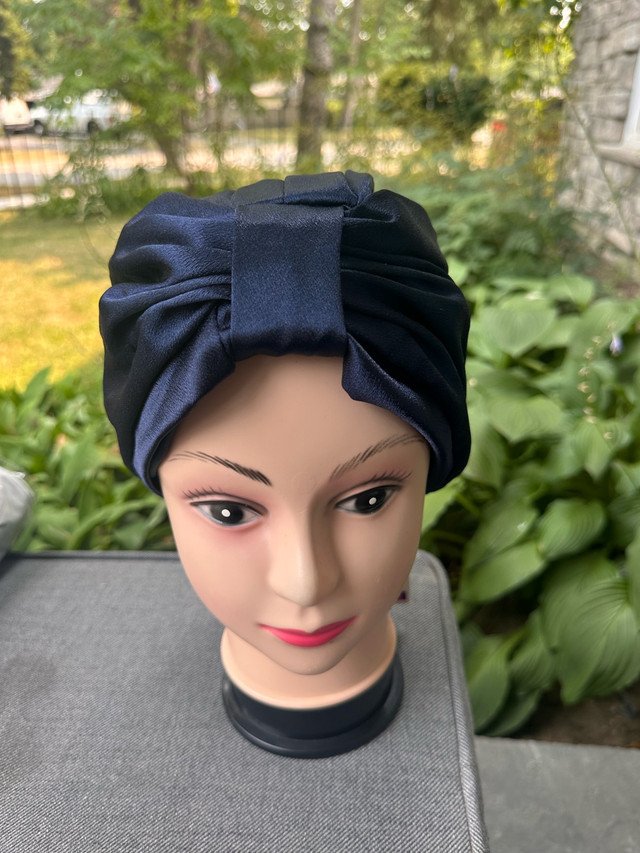 Kashkha Navy Satin Turban - photo 2