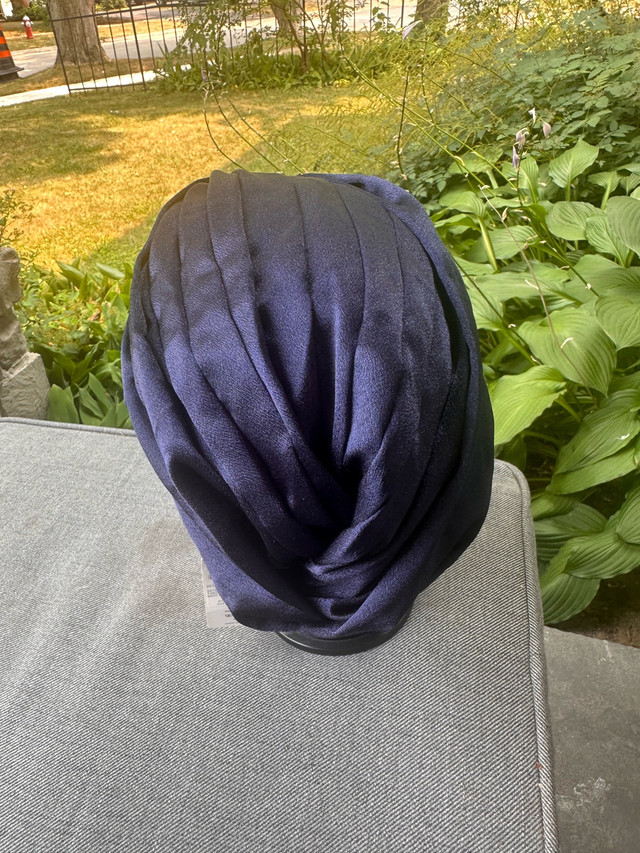Kashkha Navy Satin Turban - photo 4