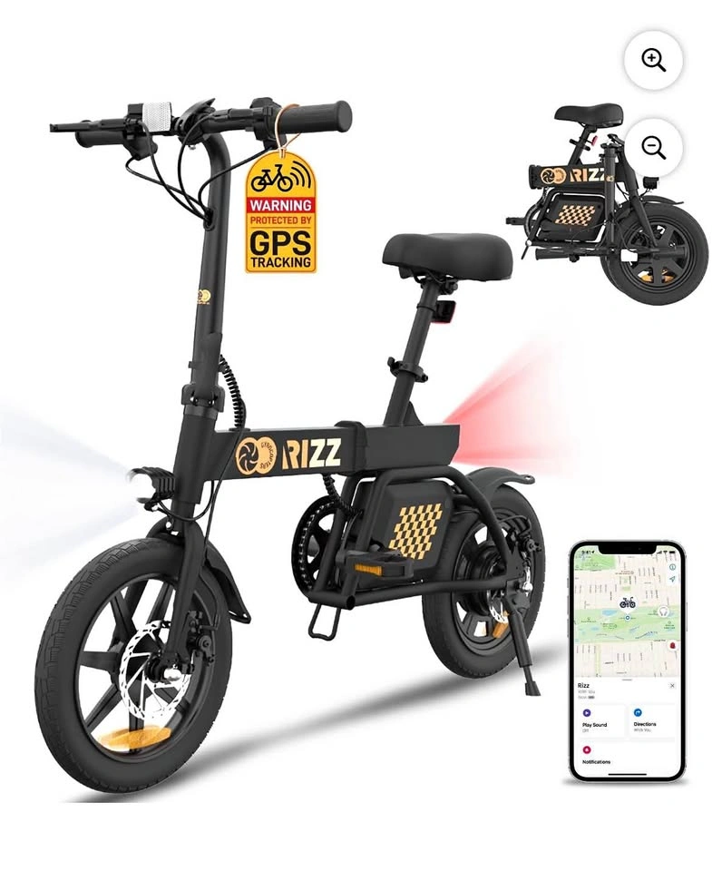 Gyrocopters Rizz Foldable Electric Bike - 55KM Range, 25KM/H, UL