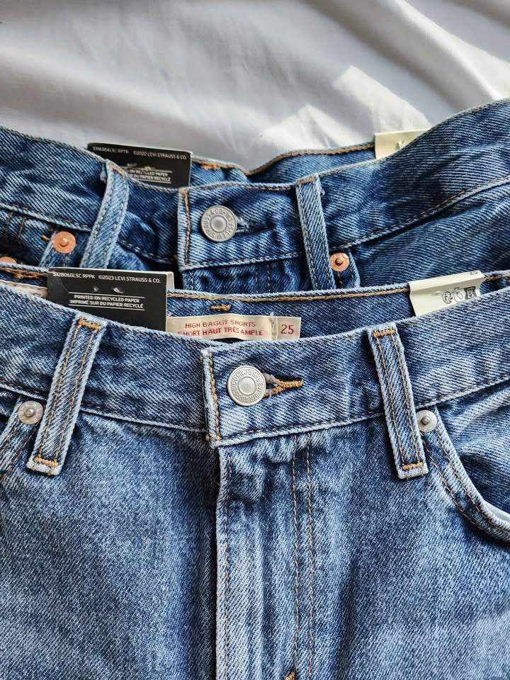 NWT Levi’s 501 Original & High Rise Baggy Shorts - Women's 25/26 - photo 2