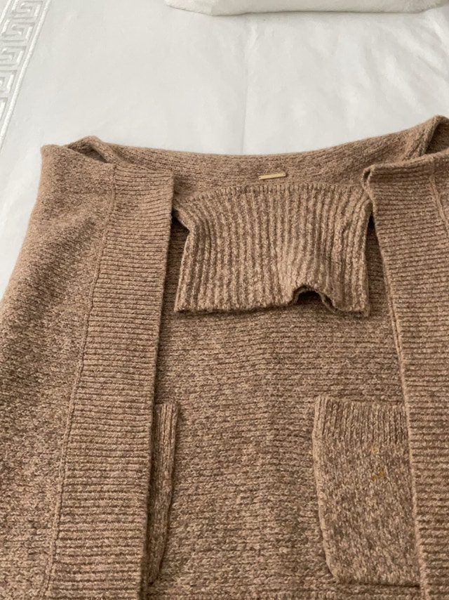 Michael Kors Ladies Beige Wool Shawl XS