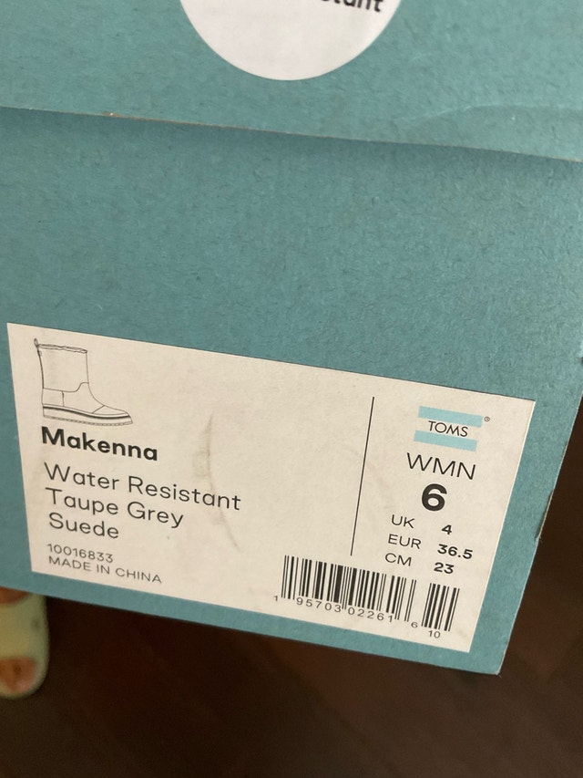 Tom's Makenna Ladies Size 6 Suede Boots