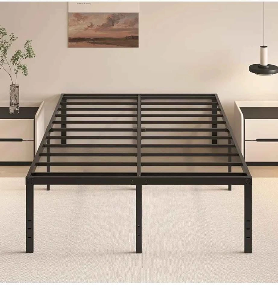 HOBINCHE King Size Bed Frame - 20" High, Black Metal - photo 3