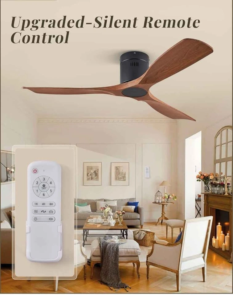 52" Ceiling Fan - No Light, Remote, Walnut - photo 2