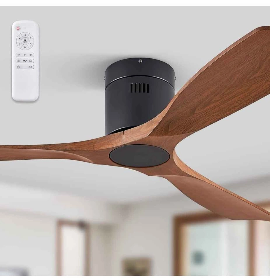 52" Ceiling Fan - No Light, Remote, Walnut - photo 4