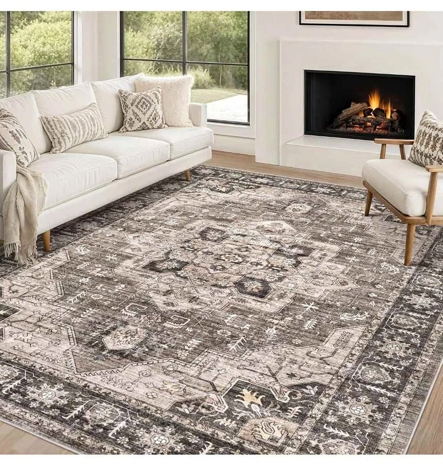 Area Rug 10x14 Washable Vintage Soft Traditional