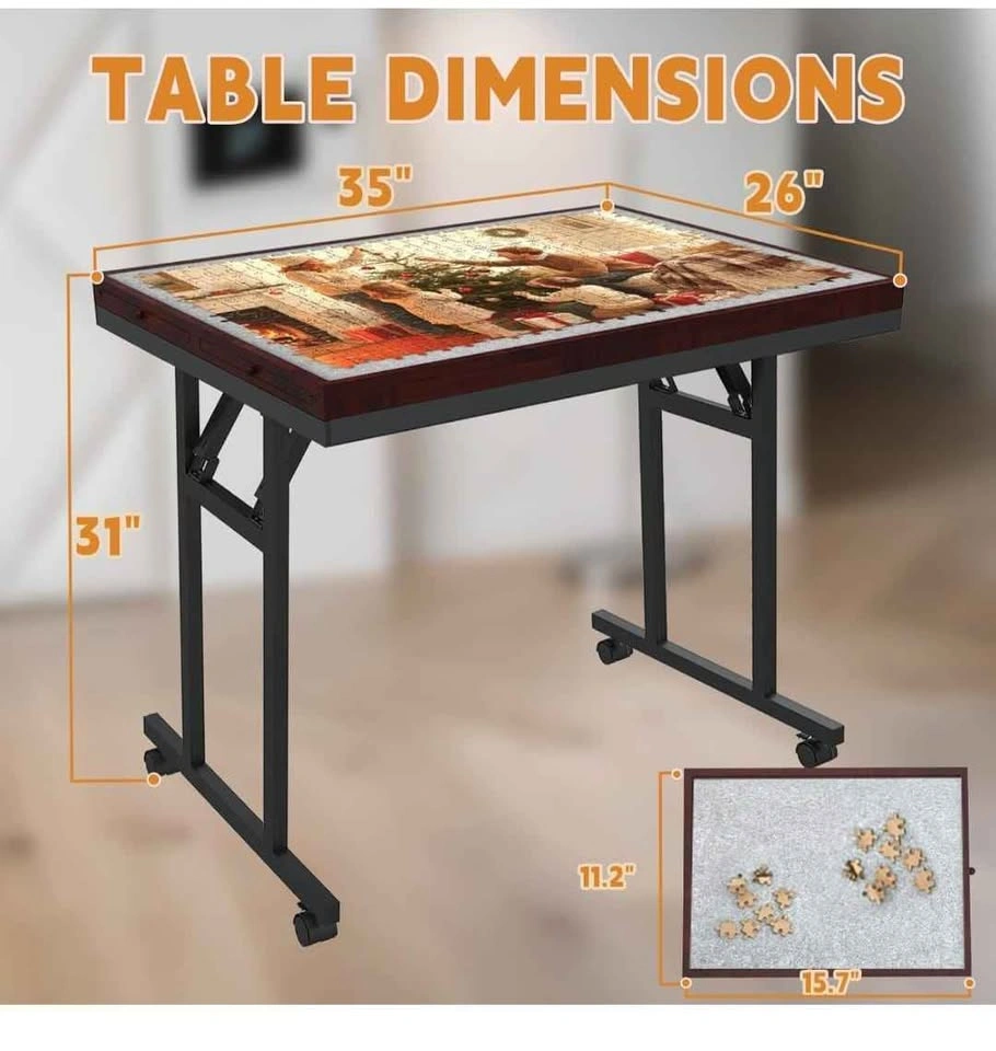 Brand new Puzzle Table with Folding Legs, 1500 Pieces - photo 2