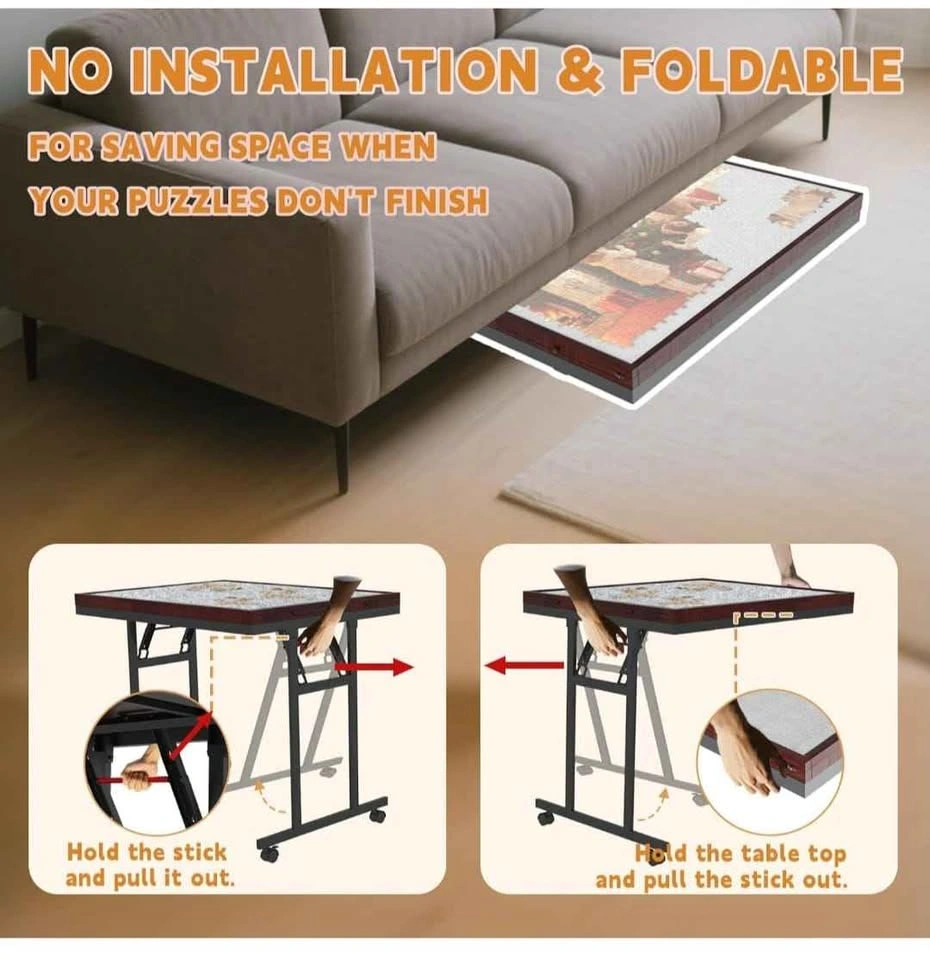 Brand new Puzzle Table with Folding Legs, 1500 Pieces - photo 5
