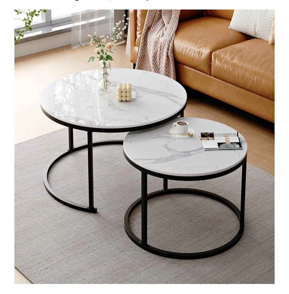 White Nesting Coffee Table Set (2) - Sintered Stone