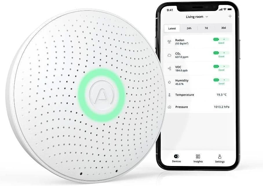 AIRTHINGS Wave Plus Indoor Air Quality Monitor