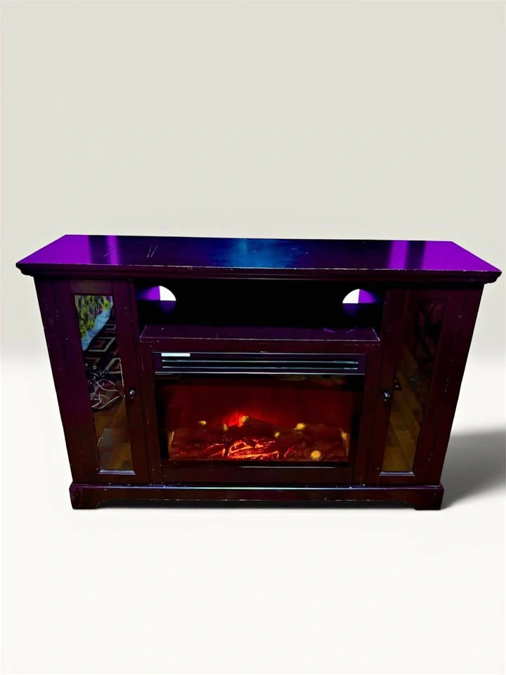 CANVAS Kingwood Media Electric Fireplace TV Stand, 57-in, 1500W,