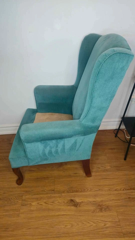 Vintage Style Wingback Accent Chair – Teal / Aqua - photo 5