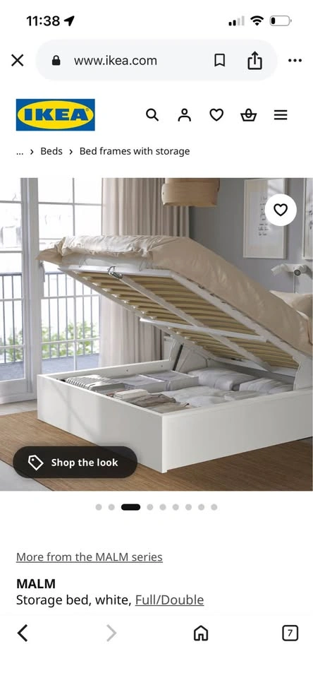 Ikea Malm Storage Bed Double - photo 3