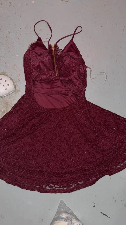 Burgundy Dress, Short - photo 2