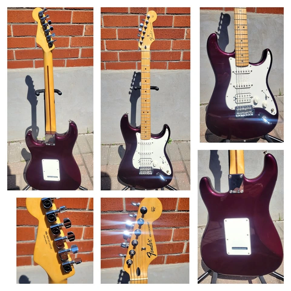 $750 Fender Stratocaster HSS Electric Guitar - Midnight Wine