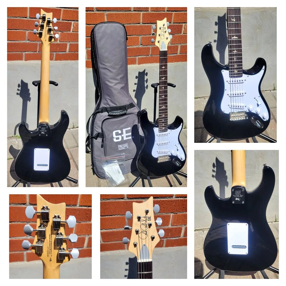 $950 PRS Silver Sky SE Electric Guitar - Piano Black - John Maye