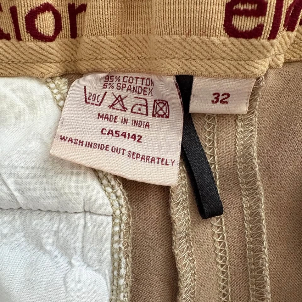 Elation Breeches Tan Suede Knee Patch Cotton Riding Pants Size 3 - photo 4