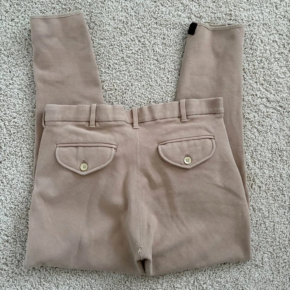 Elation Breeches Tan Suede Knee Patch Cotton Riding Pants Size 3 - photo 5