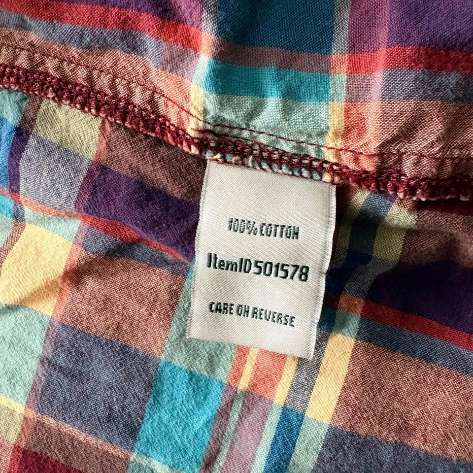LL Bean Boys Large Plaid Long-Sleeve Oxford Button Up Shirt - photo 3
