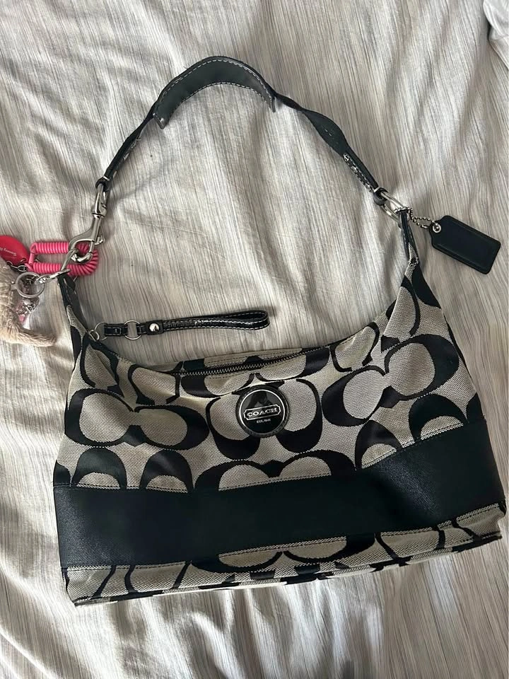 Y2K Coach Legacy Signature Stripe Hobo Bag