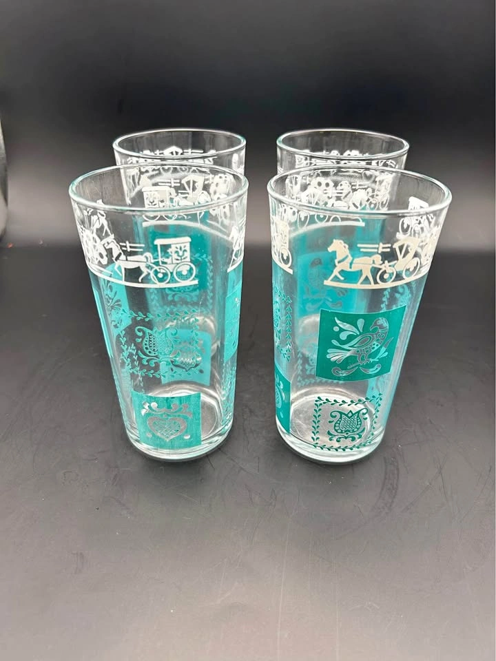 Vintage MCM Hazel Atlas Glass Tumblers