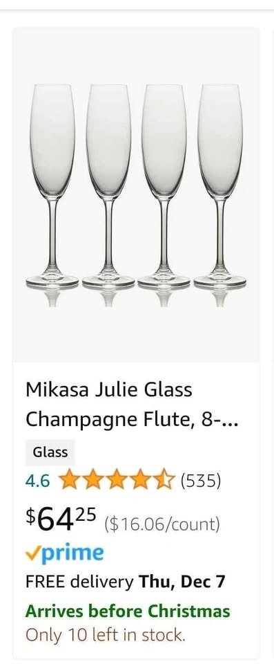 Champagne Glasses - European Crystal - photo 2