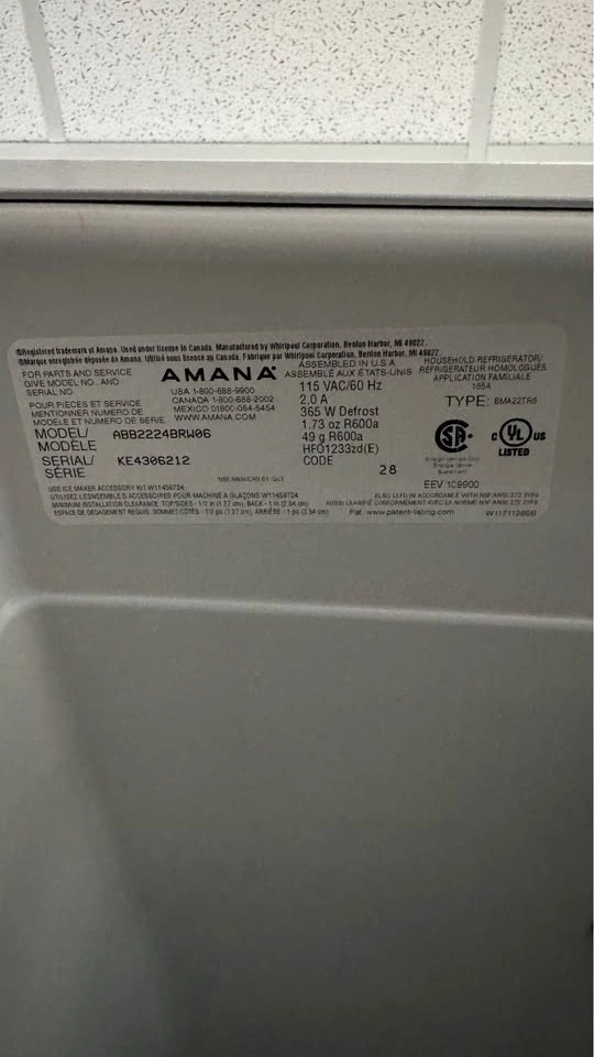 Amana Refrigerator 33" - photo 5
