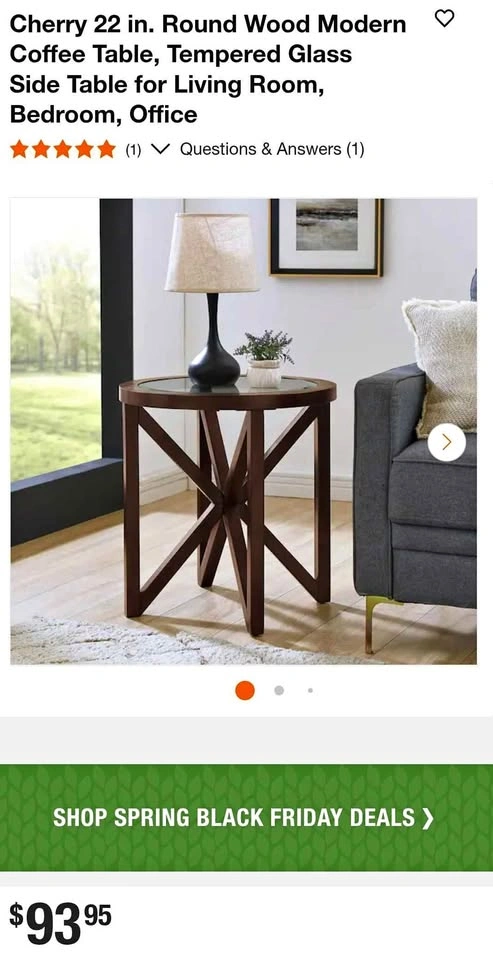 Round Wooden Coffee Table
