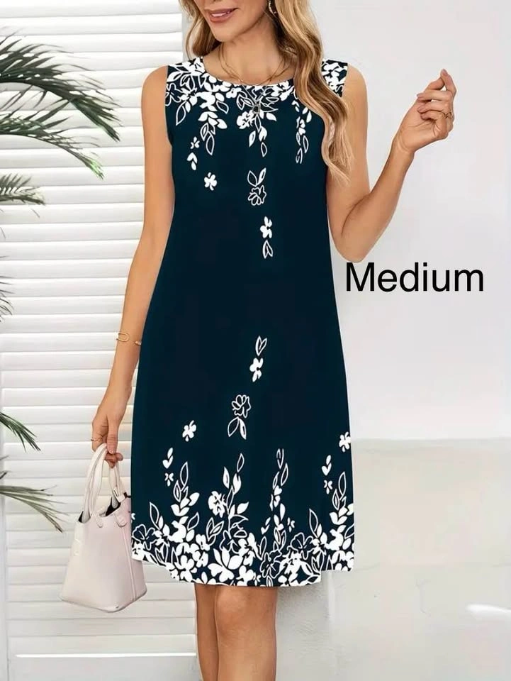 Women’s Casual Sleeveless Mid-Length dress with floral print. Br - photo 3