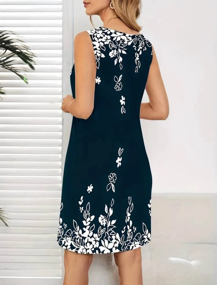 Women’s Casual Sleeveless Mid-Length dress with floral print. Br - photo 4