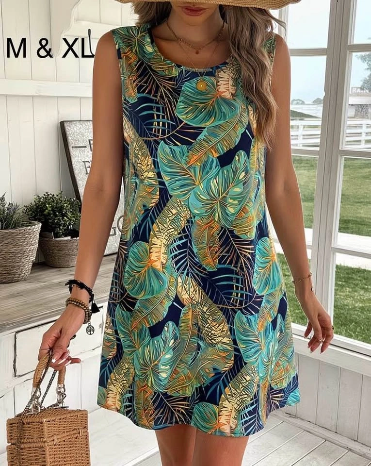 Women’s Casual Sleeveless Mid-Length dress with floral print. Br - photo 4